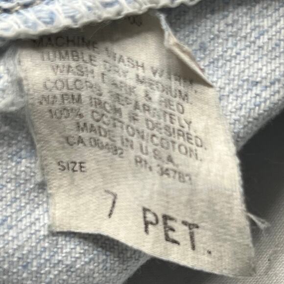 Vintage 90s LEE Light Stonewash High-rise Mom Jeans Taper Leg 7 Petite/ W 26 - Picture 9 of 10